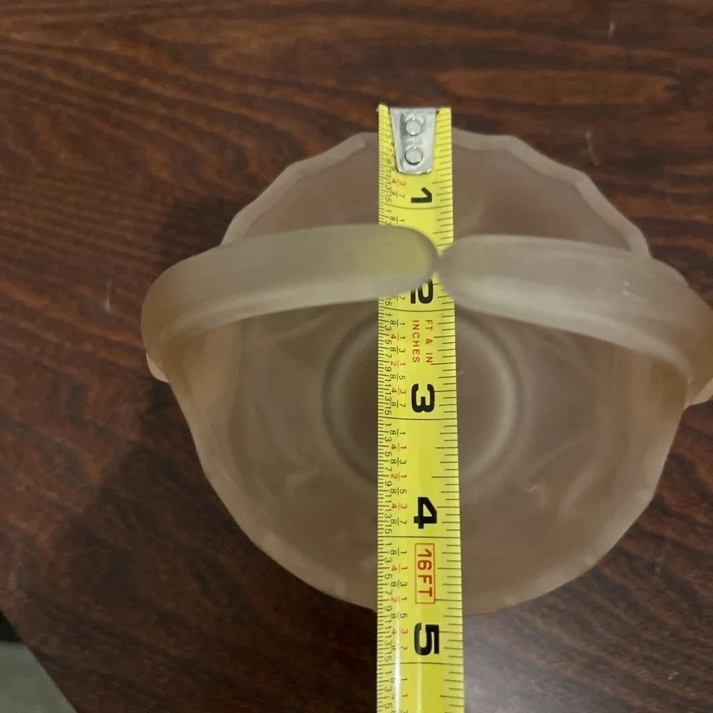VTG Imperial Glass Pink Satin Basket 5